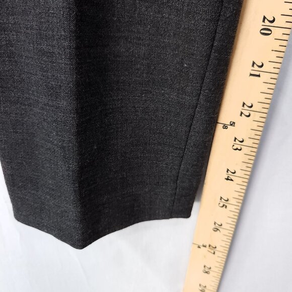 J.Crew Minnie Wool Blend Dress Pants Womens Size 12 Gray Side Zip Straight Leg - Picture 6 of 13